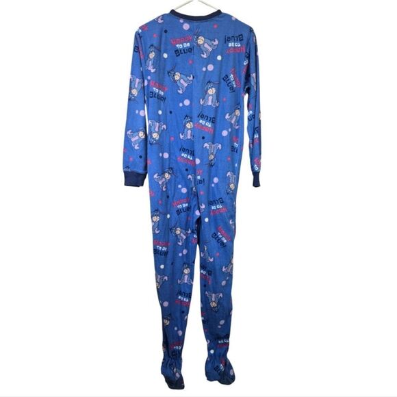 Eeyore Adult Onesie Fleece Pajama Disney Winnie the Pooh Jumpsuit Footie PJ 1pc - Picture 10 of 10